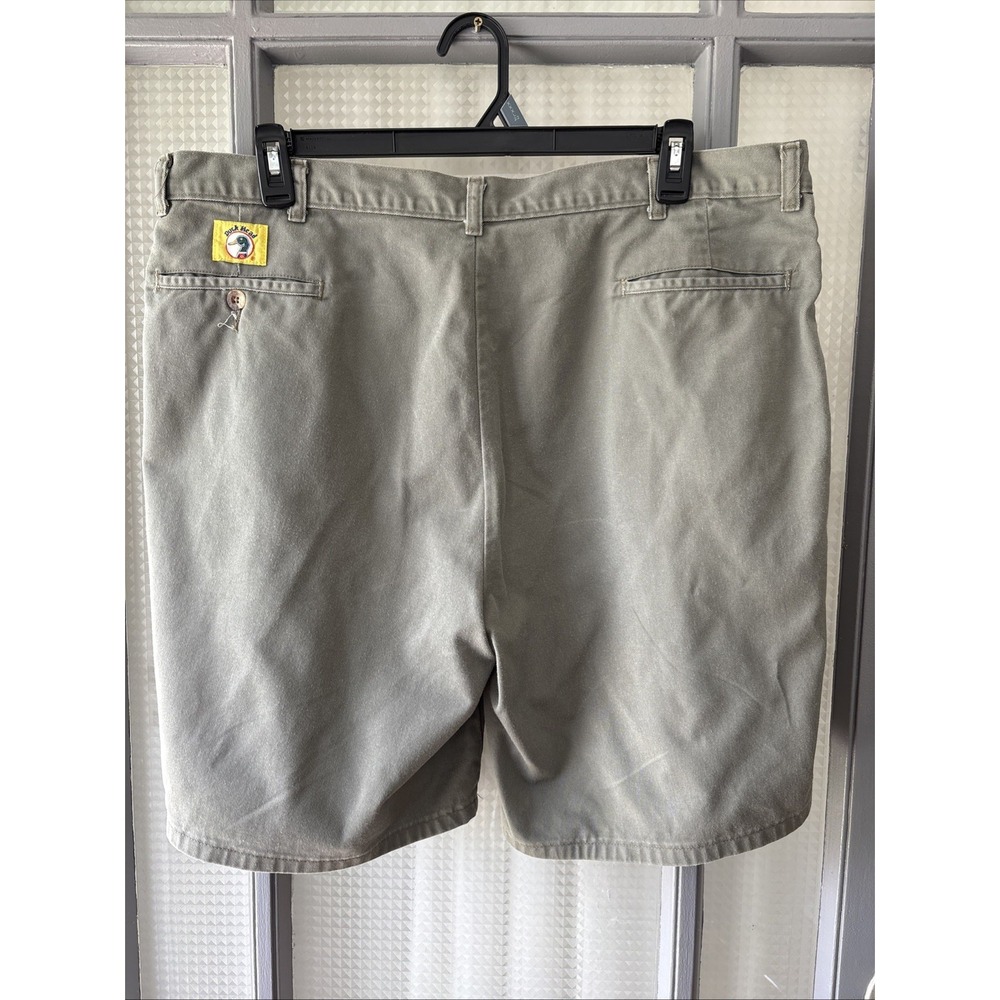 VTG Duck Head Mens Pleated Chino Shorts 42 Olive Green Cotton Twill 124HM1119